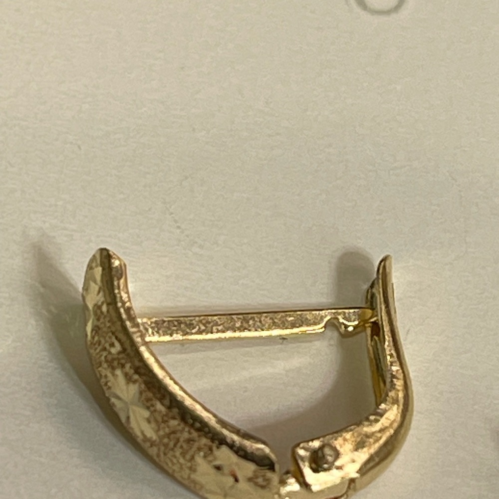18 k Earrings hoop style , 0.93 grams of gold. - Picture 4 of 6